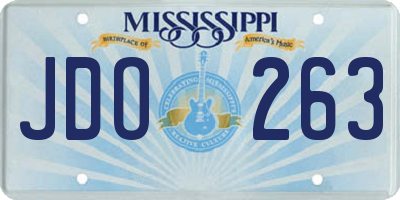 MS license plate JDO263