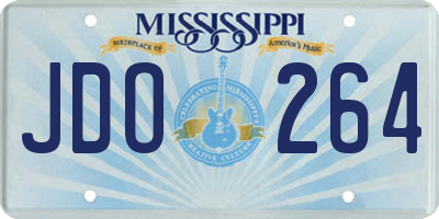 MS license plate JDO264