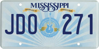 MS license plate JDO271