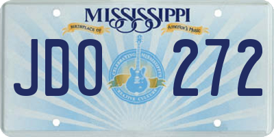 MS license plate JDO272