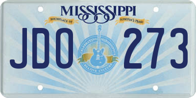 MS license plate JDO273
