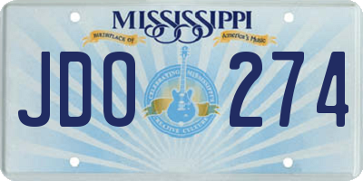 MS license plate JDO274
