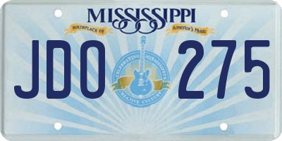 MS license plate JDO275