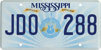 MS license plate JDO288