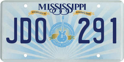 MS license plate JDO291