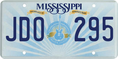 MS license plate JDO295