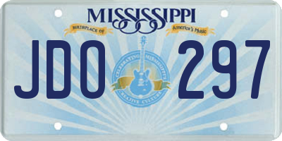 MS license plate JDO297