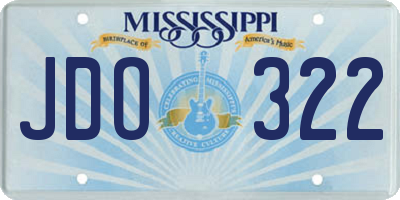 MS license plate JDO322