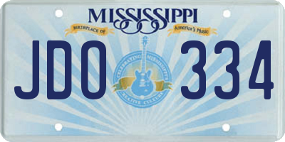 MS license plate JDO334