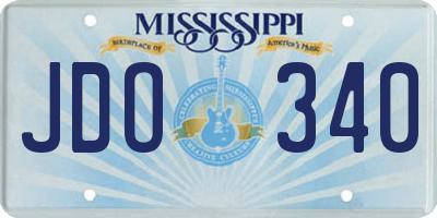 MS license plate JDO340