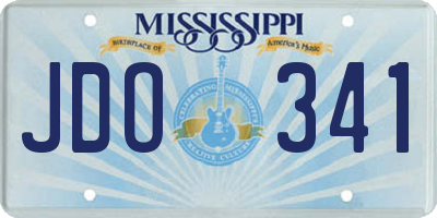 MS license plate JDO341