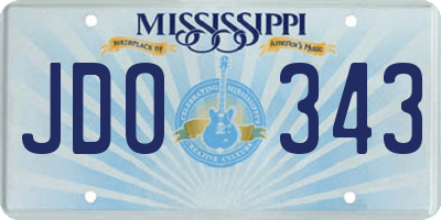 MS license plate JDO343