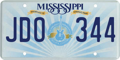 MS license plate JDO344