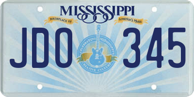 MS license plate JDO345