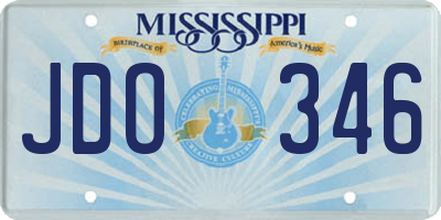 MS license plate JDO346