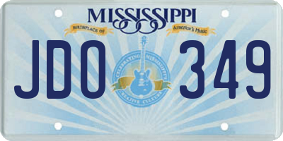 MS license plate JDO349