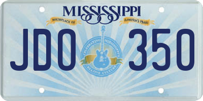 MS license plate JDO350