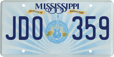 MS license plate JDO359