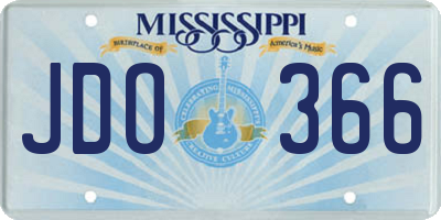 MS license plate JDO366