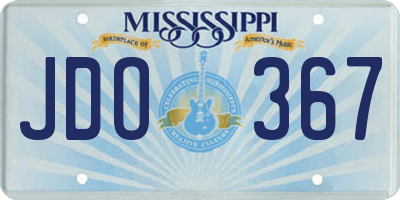 MS license plate JDO367