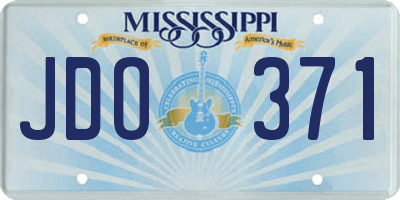 MS license plate JDO371