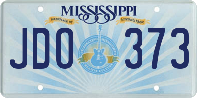 MS license plate JDO373