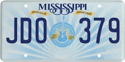 MS license plate JDO379