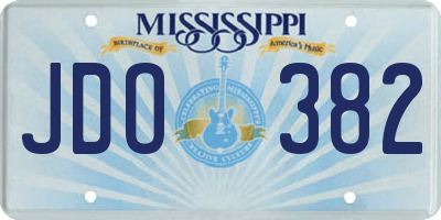 MS license plate JDO382