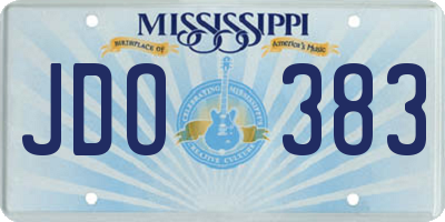 MS license plate JDO383