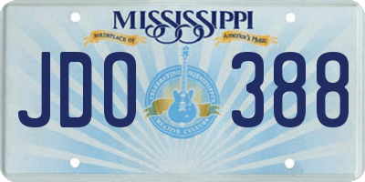 MS license plate JDO388