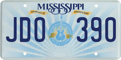 MS license plate JDO390
