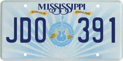 MS license plate JDO391