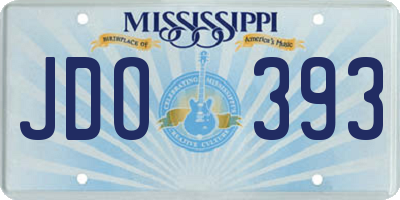 MS license plate JDO393