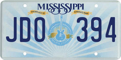 MS license plate JDO394