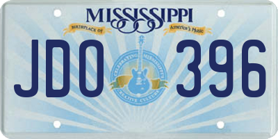 MS license plate JDO396