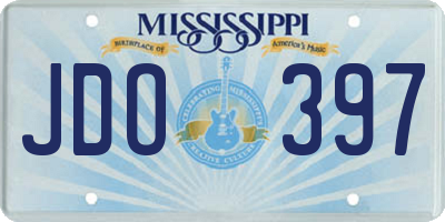 MS license plate JDO397