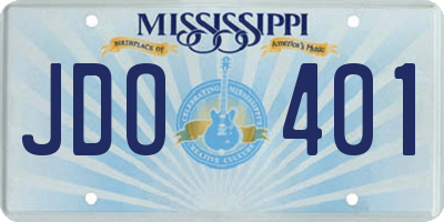MS license plate JDO401