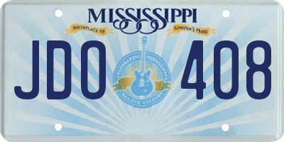 MS license plate JDO408