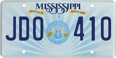 MS license plate JDO410