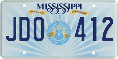 MS license plate JDO412