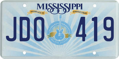 MS license plate JDO419