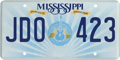 MS license plate JDO423