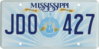MS license plate JDO427