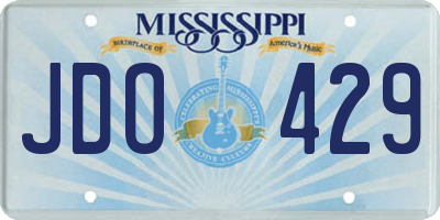MS license plate JDO429
