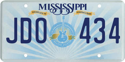 MS license plate JDO434