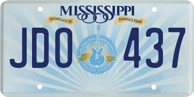 MS license plate JDO437