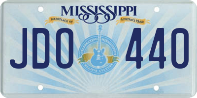 MS license plate JDO440