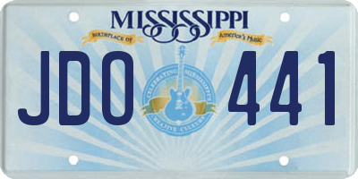 MS license plate JDO441