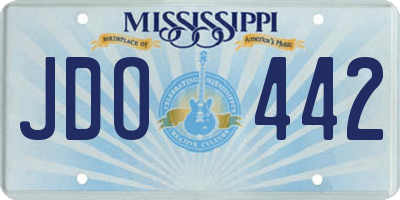 MS license plate JDO442