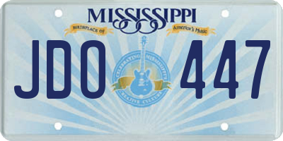 MS license plate JDO447